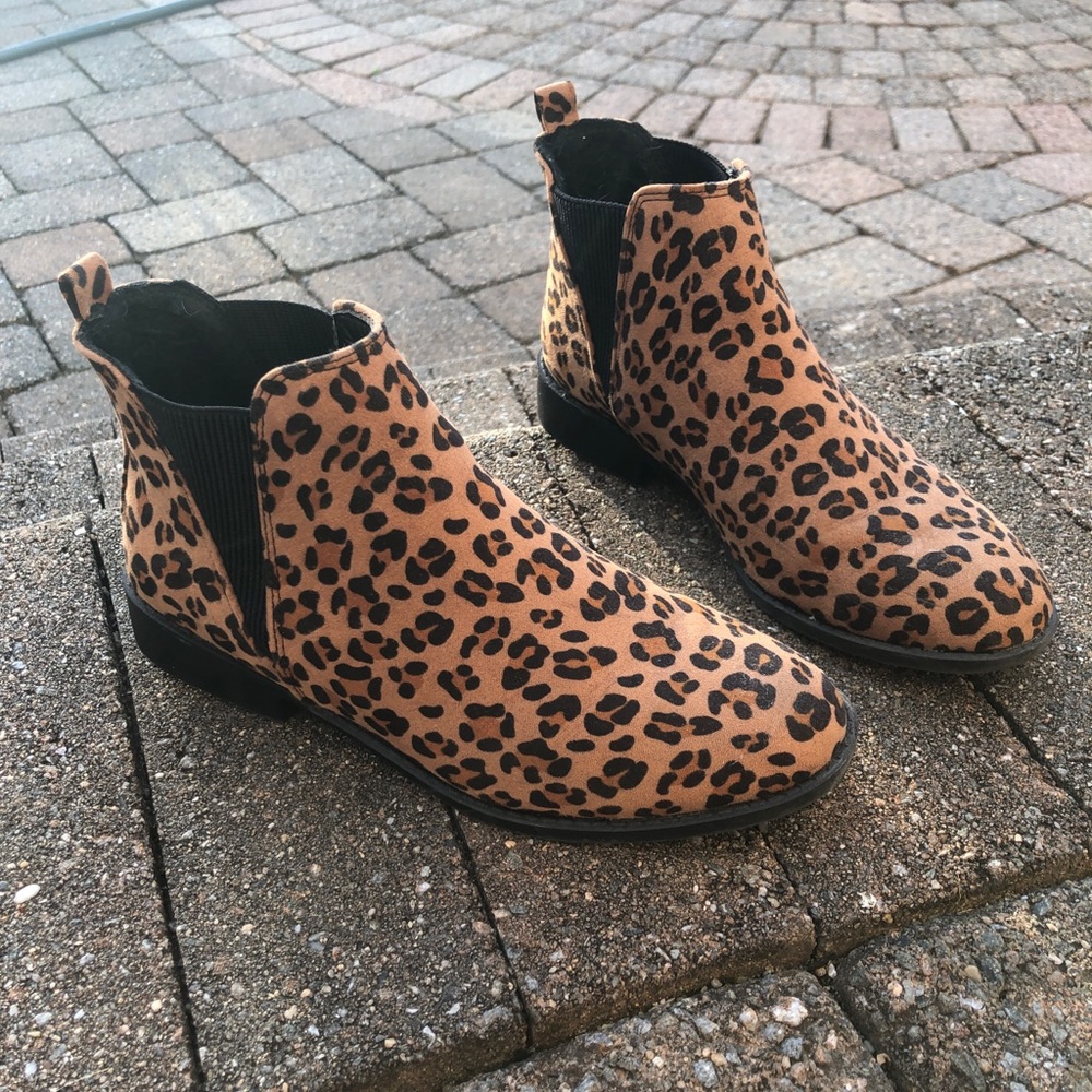 Primark Suede Cheetah-print ankle boots